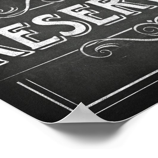 Chalk Style Party Print / RESERVED Sign Poster (Hoek)