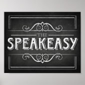 Chalk Style Party Print / SPEAKEASY Sign Poster (Voorkant)