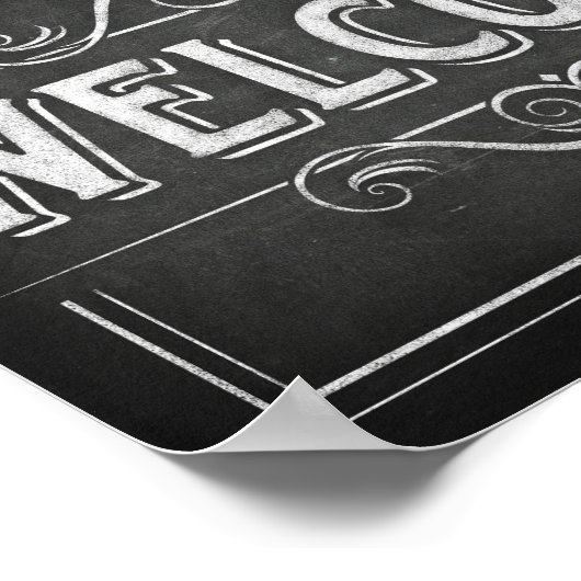 Chalk Style Party Print / WELCOME Sign Poster (Hoek)
