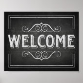 Chalk Style Party Print / WELCOME Sign Poster (Voorkant)