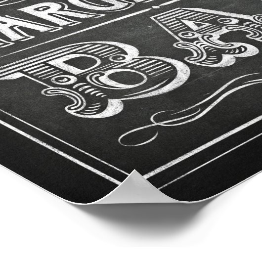 Chalk Style Party-tekens / MARGARITA BAR-teken Poster (Hoek)