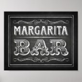 Chalk Style Party-tekens / MARGARITA BAR-teken Poster (Voorkant)