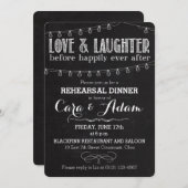 Chalk Style Rehearsal Dinner Invitation 01 Kaart (Voorkant / Achterkant)