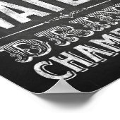 Chalk Style SAVE WATER DRINK CHAMPAGNE Sign Print (Hoek)