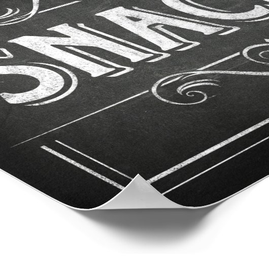Chalk Style SNACKS Sign Print (Hoek)