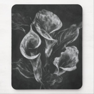 Chalk Tekening van Calla Lilies Muismat