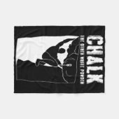 Chalk The Other White Powder - Rock Climbing  Fleece Deken (Voorkant (Horizontaal))