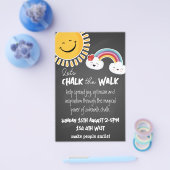 Chalk The Walk Sidewalk Art Event Flyer (Enkel)