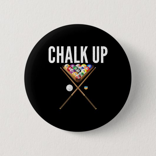 Chalk up pool biljart ronde button 5,7 cm (Voorkant)