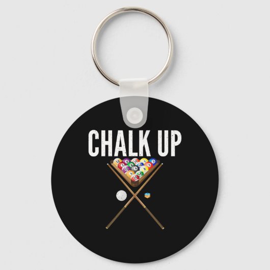 Chalk up pool biljart sleutelhanger (Voorkant)