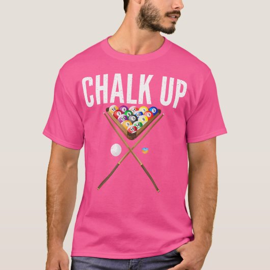Chalk up pool biljart t-shirt (Voorkant)
