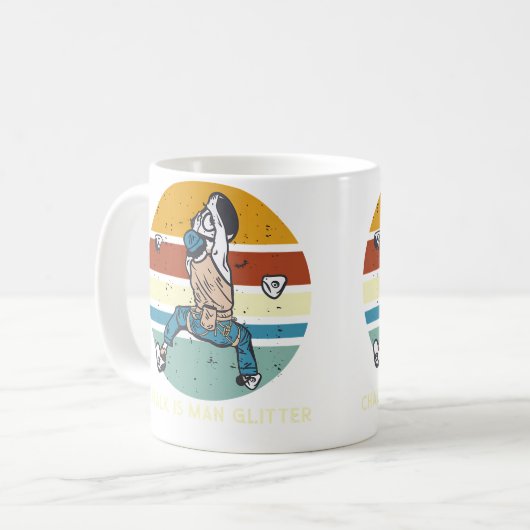 Chalk Up Wall Climbing Bouldering Koffiemok (Voorkant links)