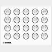 Chalk Vintage Frame Bruidsfeest Sticker Label (Vel)