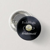 Chalk vinyl bridal party PERSONALIZE Ronde Button 3,2 Cm (Voorkant /achterkant)