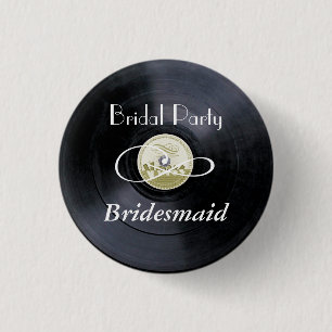 Chalk vinyl bridal party PERSONALIZE Ronde Button 3,2 Cm