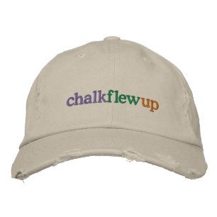 Chalk vloog omhoog (Khaki pet) Geborduurde Pet
