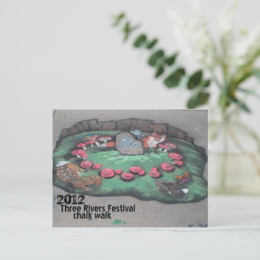 Chalk Walk 2012~briefkaart Briefkaart (Staand voorkant)