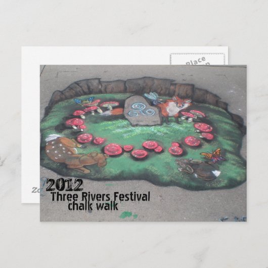 Chalk Walk 2012~briefkaart Briefkaart (Voorkant / Achterkant)