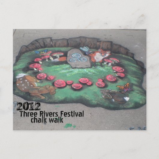Chalk Walk 2012~briefkaart Briefkaart (Voorkant)