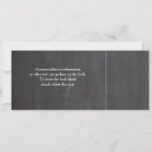 Chalk Wedding Destination Ticket Invitation RSVP Kaart (Achterkant)