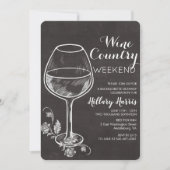 Chalk Wine Country Bachelorette uitnodiging (Voorkant)