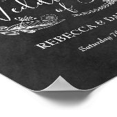 Chalkboad door de hand getrokken Floral Garland We Poster (Hoek)