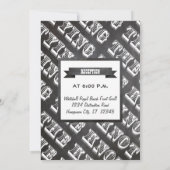 Chalkboad Foto Typografie Wedding Invitations Kaart (Achterkant)