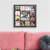 Chalkboard 13 Fotocollage Familienaam Keepsake Canvas Afdruk (Insitu (Woonkamer))