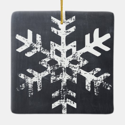 Chalkboard 1e Kerstmis Mr. & Mrs Foto Keramisch Ornament (Achterkant)