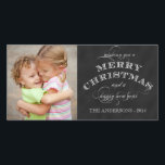 CHALKBOARD 2014 HOLIDAIRE FOTOKAART FEESTDAGENKAART<br><div class="desc">2014 MERRY CHRISTMAS FOTO CARD IN BLACK CHALKBOARD EN WITTE KLEUREN MET  SCRIPT FONTS. PERSONEELSEL MET UW GEZINSFOTO EN NAMEN. ELKE CLARKE© Ik wens u een prettig kerstfeest en een gelukkig nieuwjaar. FOTO HOLIDAY GREETINGS</div>