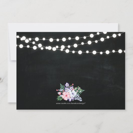 Chalkboard 30th Wedding Jubileum Uitnodiging (Achterkant)