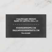 CHALKBOARD 3 stippen Visitekaartje (Achterkant)