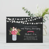 Chalkboard 40th Wedding Jubileum Uitnodiging (Staand voorkant)