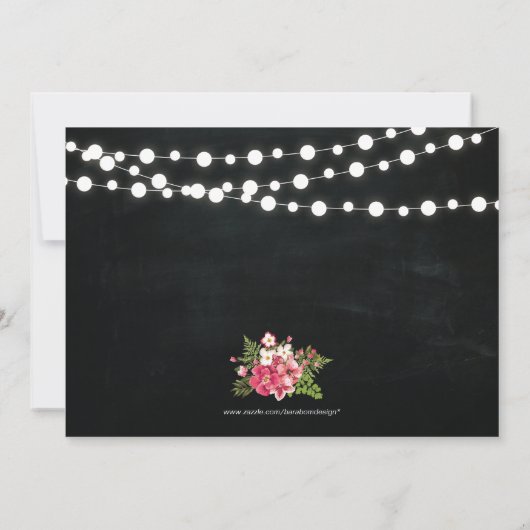 Chalkboard 40th Wedding Jubileum Uitnodiging (Achterkant)