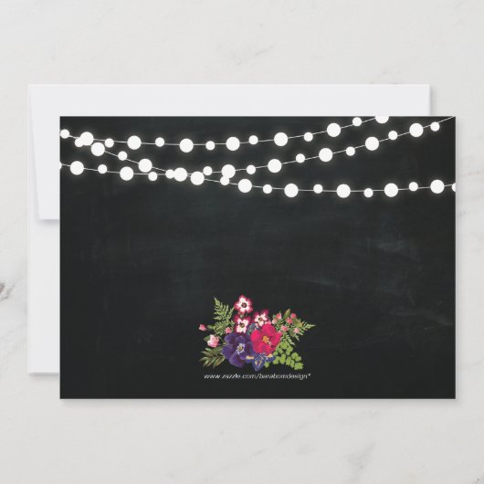 Chalkboard 50th Surprise Birthday Party Invitation Kaart (Achterkant)