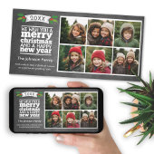 Chalkboard 6 Fotografie kerstfeest gelukkig nieuwj Feestdagenkaart