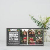 Chalkboard 6 Fotografie kerstfeest gelukkig nieuwj Feestdagenkaart (Staand voorkant)
