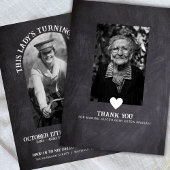 Chalkboard 80th Birthday Open House 2 Foto Kaart