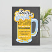 Chalkboard A Baby is Brewing Baby shower Invites Kaart (Staand voorkant)