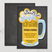 Chalkboard A Baby is Brewing Baby shower Invites Kaart (Voorkant / Achterkant)