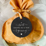 Chalkboard A Sweet Einding aan nieuw Begin Bedankjes Labels<br><div class="desc">These are the perfecte little gift tags. You can customize front and back text.</div>