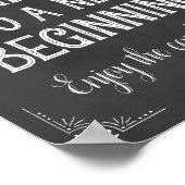 Chalkboard A Sweet Einding New Begin Afstuderen Poster (Hoek)