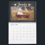 Chalkboard aangepaste fotokalender Kalender<br><div class="desc">Pas elke pagina aan met uw foto's en creëer een één-van-een-soort kalender aan als cadeau voor uzelf of iemand anders! Meer design zijn beschikbaar in onze winkel: www.berryberrysweet.com</div>