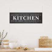 Chalkboard aangepaste naam keuken poster (Keuken)