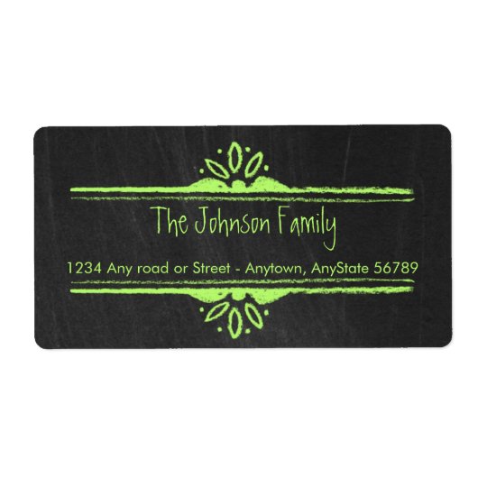 Chalkboard-adreslabel Etiket (Voorkant)