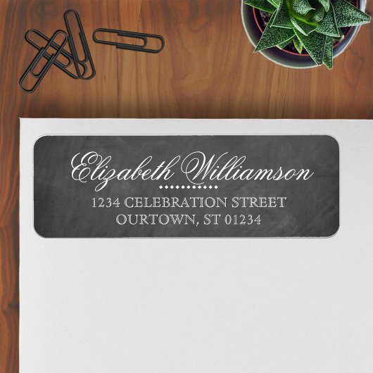  Chalkboard-adreslabel Etiket