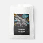Chalkboard Adventure wacht op Baby shower Bedankzakje (Voorkant)