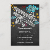 Chalkboard Adventure wacht op Baby shower Informatiekaartje (Voorkant)