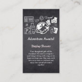 Chalkboard Adventure wacht op Baby shower Informatiekaartje (Voorkant)