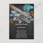 Chalkboard Adventure wacht op Baby shower Informatiekaartje (Voorkant)